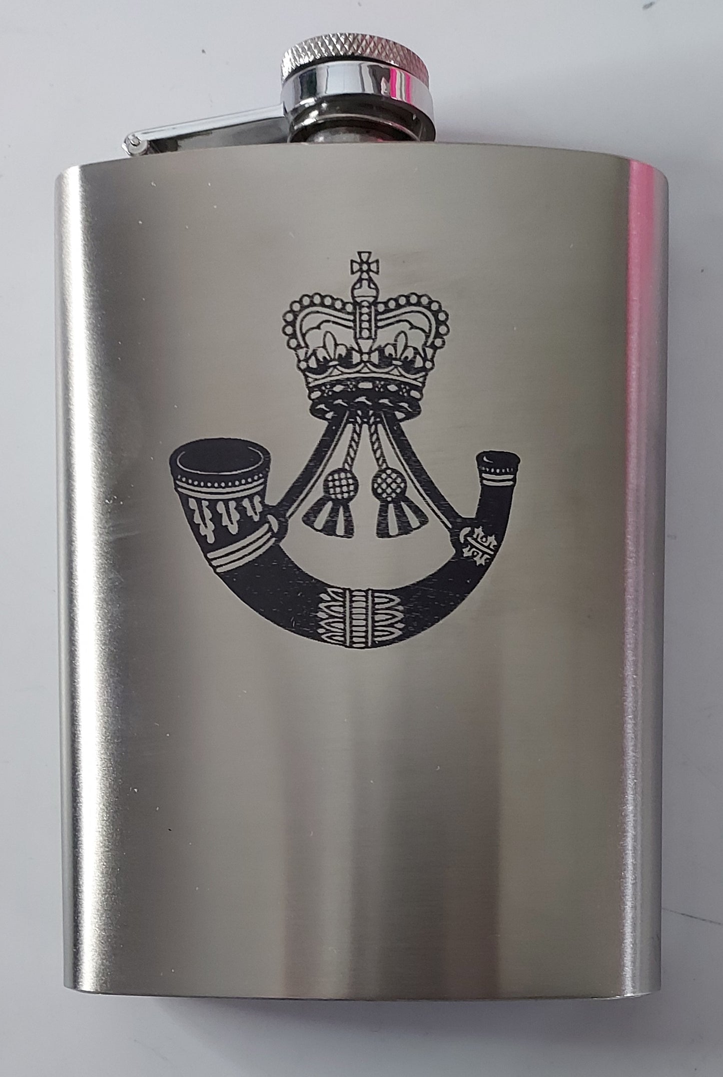 Stainless Steel Laser Engraved 8oz Hip Flask