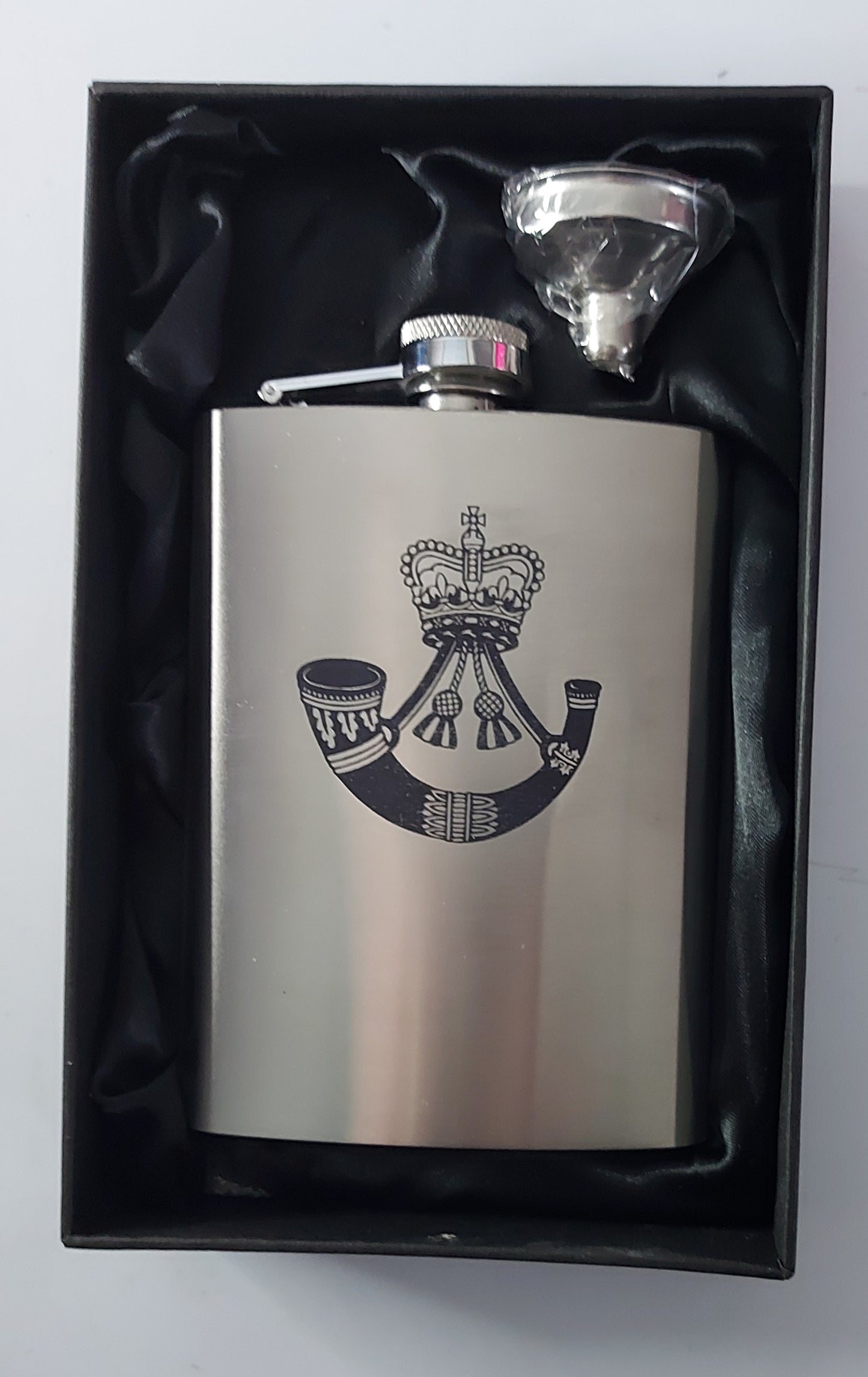 Stainless Steel Laser Engraved 8oz Hip Flask