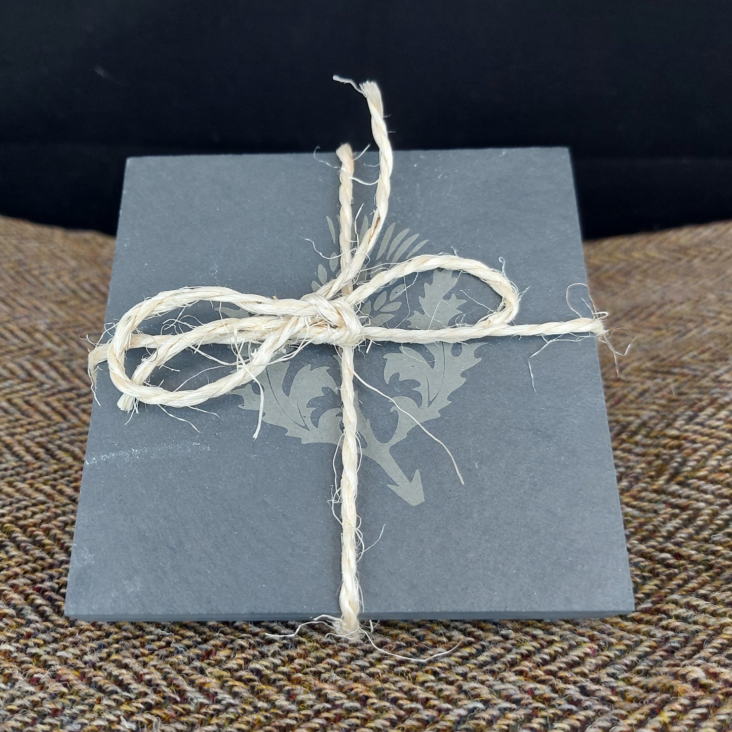 High Quality Laser Engraved Slate Coasters Set of 4