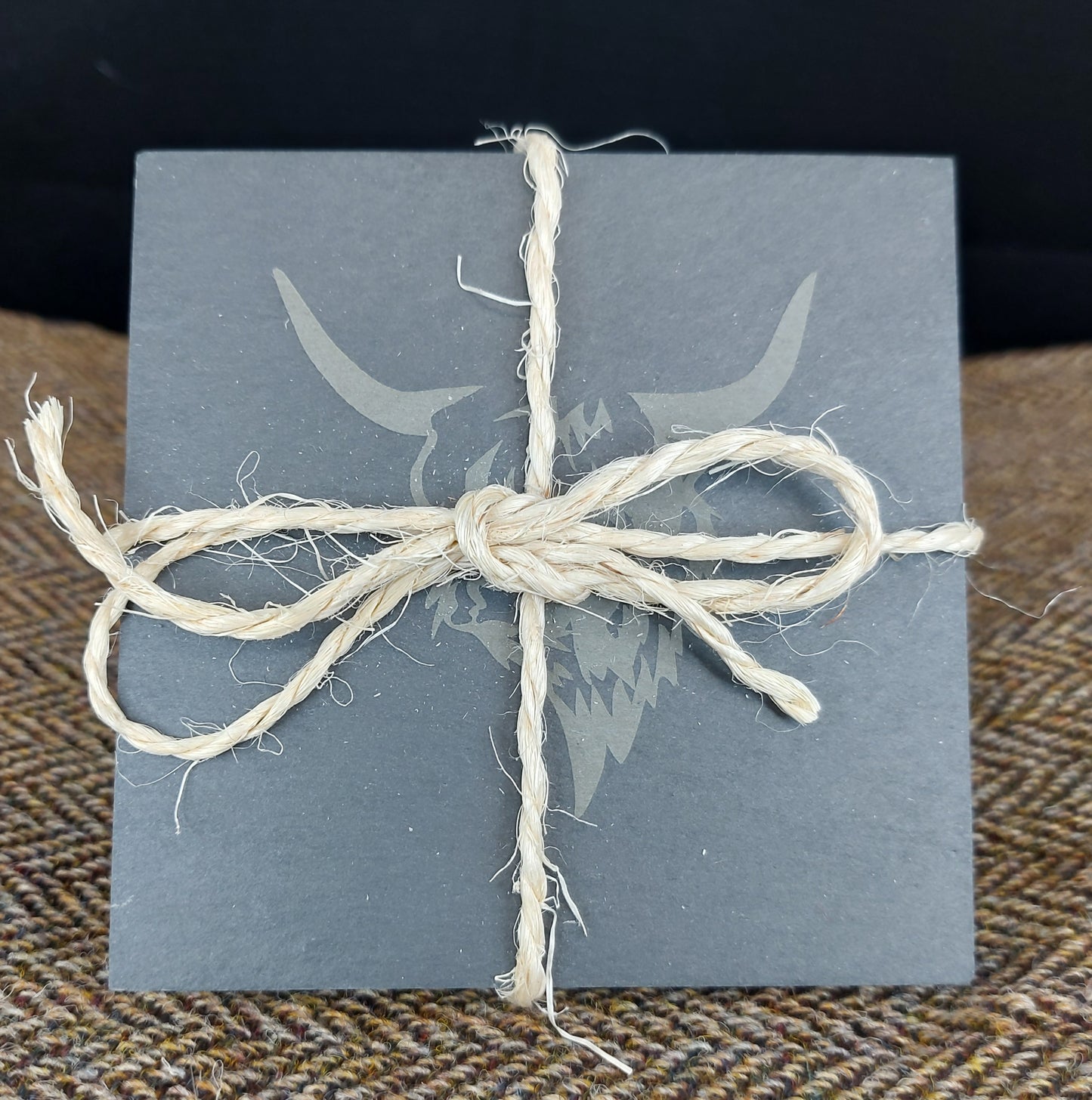 High Quality Laser Engraved Slate Coasters Set of 4