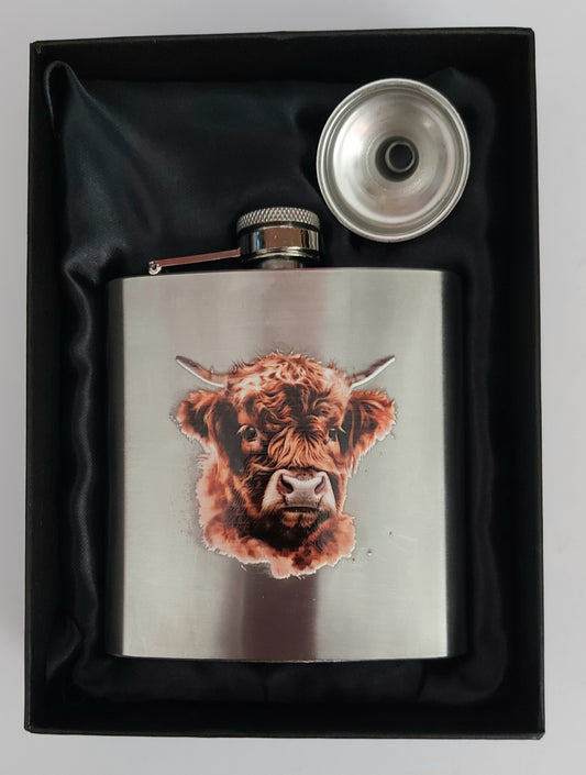 6oz UV-Printed Stainless Steel Hip Flask – Gift Boxed