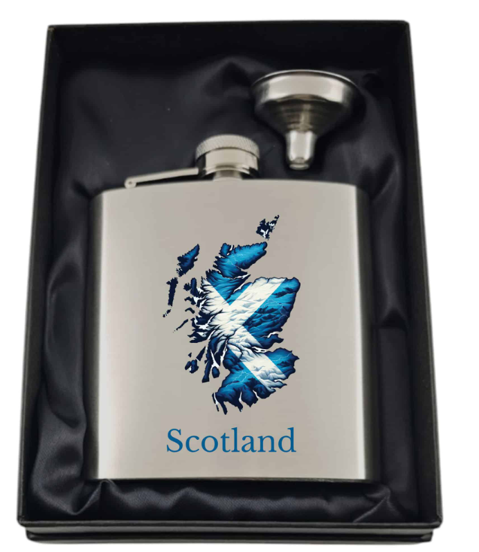 6oz UV-Printed Stainless Steel Hip Flask – Gift Boxed