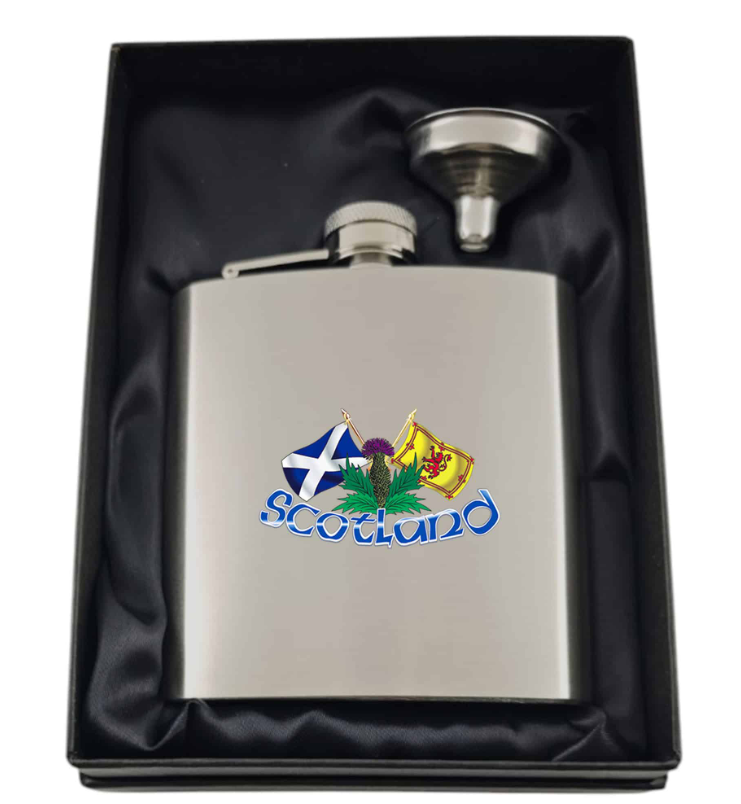 6oz UV-Printed Stainless Steel Hip Flask – Gift Boxed