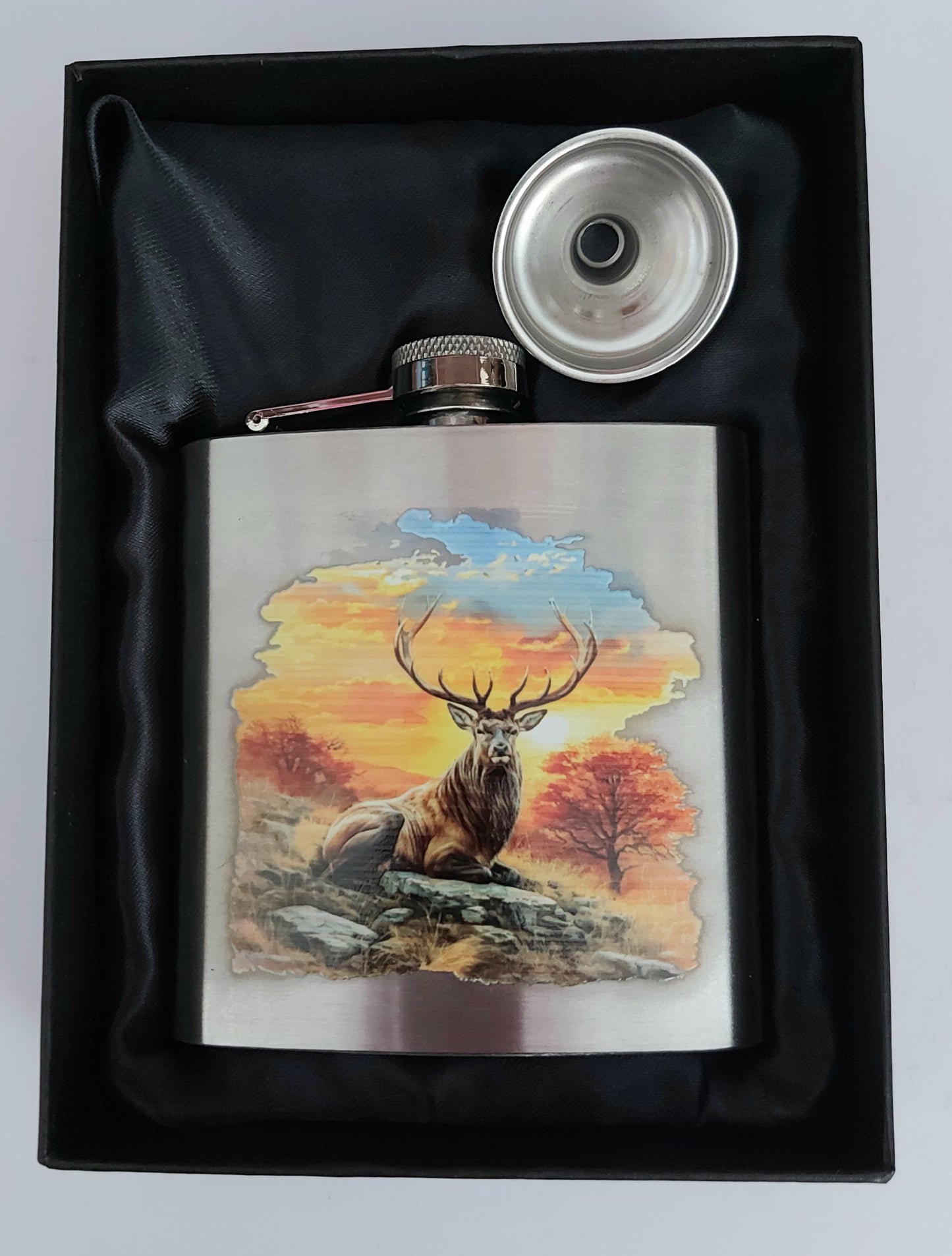 6oz UV-Printed Stainless Steel Hip Flask – Gift Boxed
