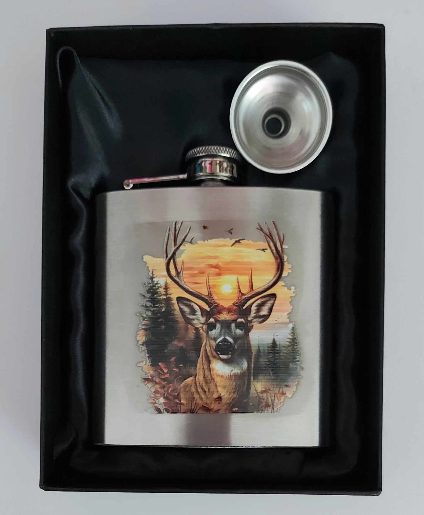 6oz UV-Printed Stainless Steel Hip Flask – Gift Boxed