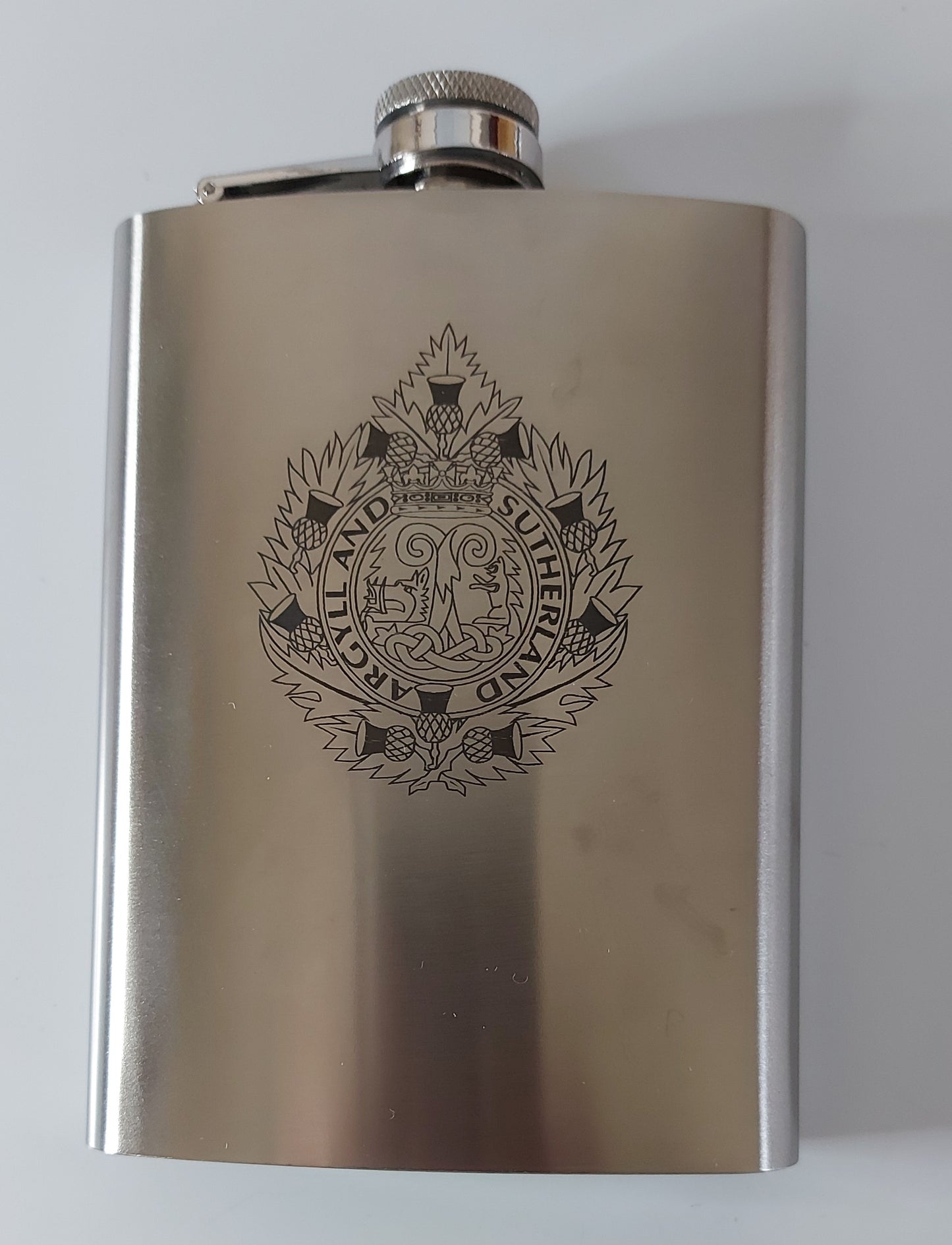 Stainless Steel Laser Engraved 8oz Hip Flask