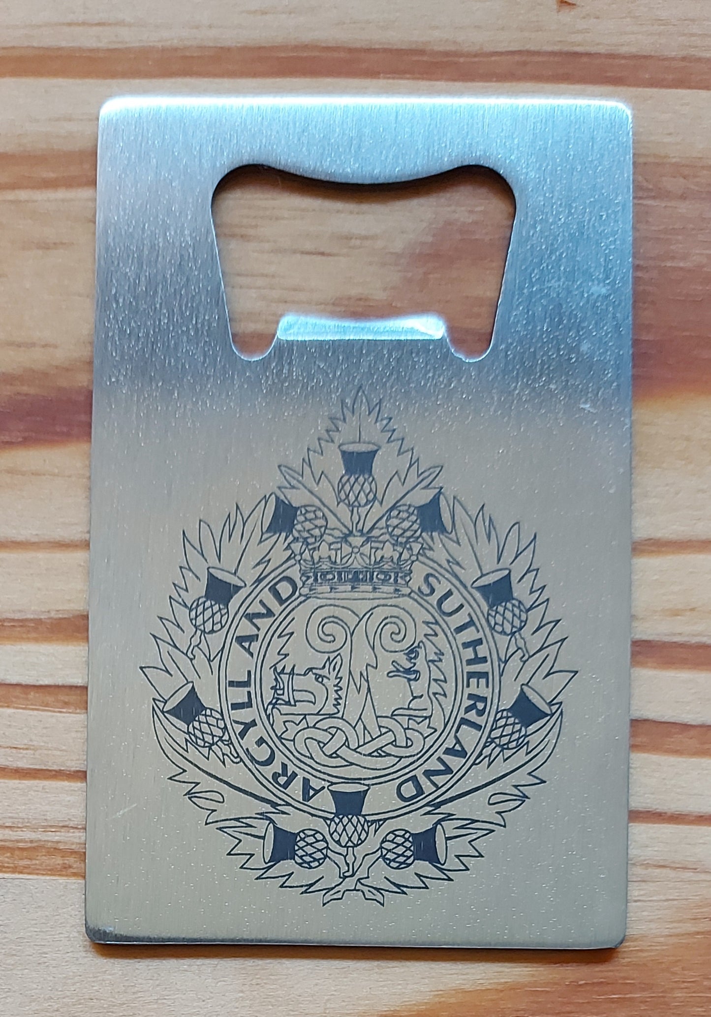 Laser Engraved Credit Card Sized Bottle Opener