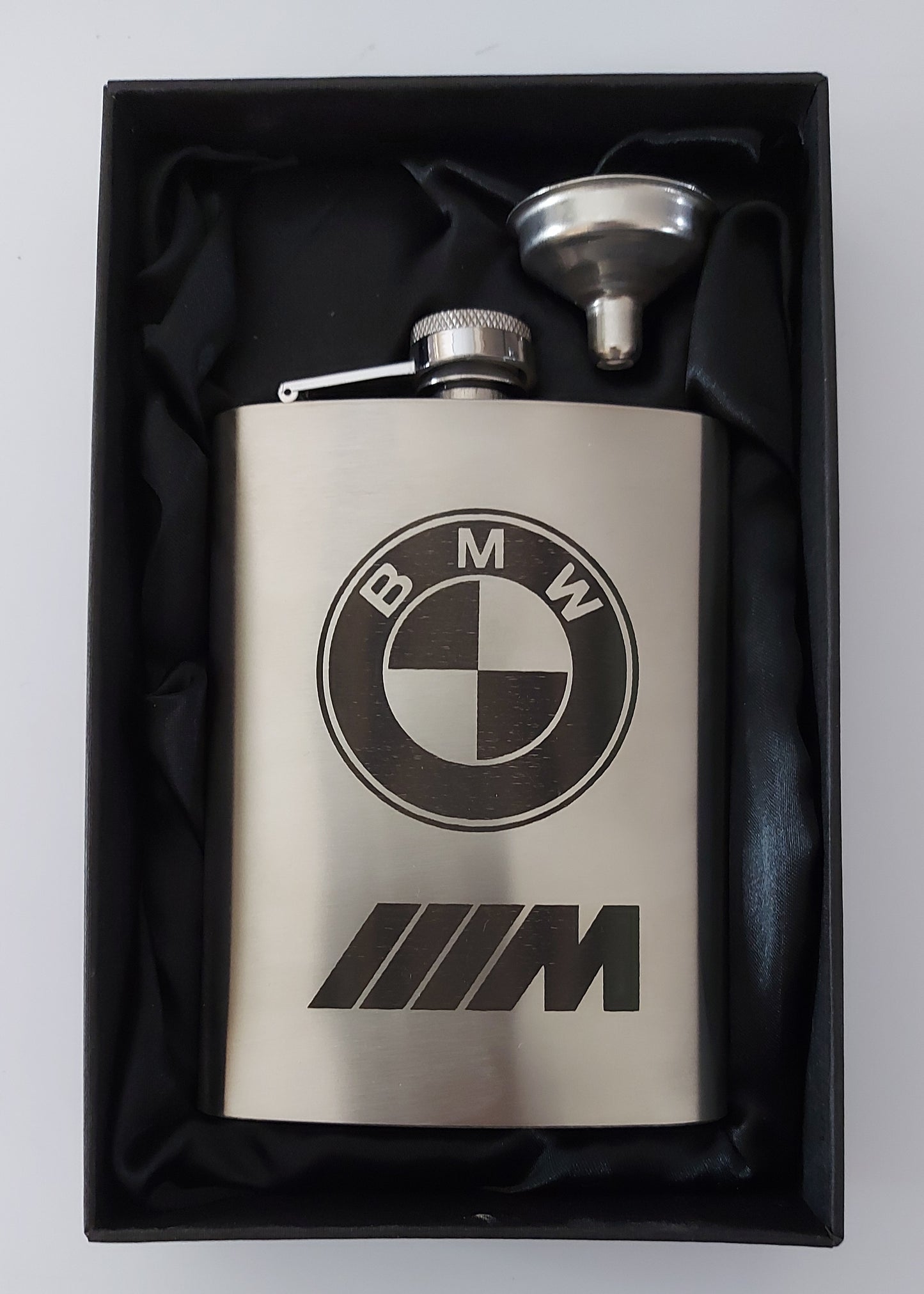 Stainless Steel Laser Engraved 8oz Hip Flask
