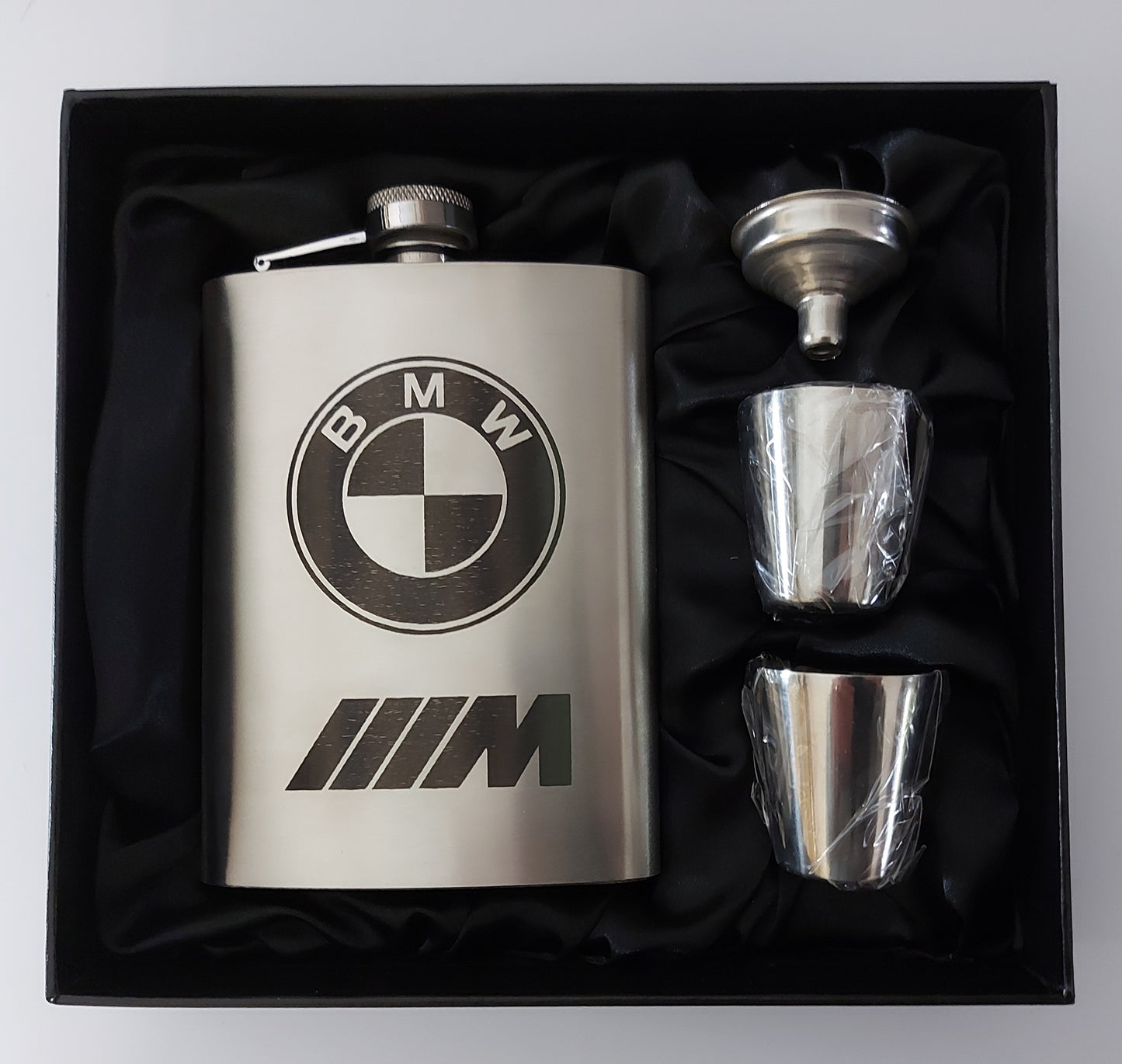Stainless Steel Laser Engraved 8oz Hip Flask