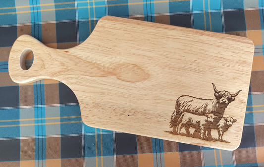 LASER ENGRAVED SOLID WOOD CHEESE / CHOPPING / SERVING BOARDS