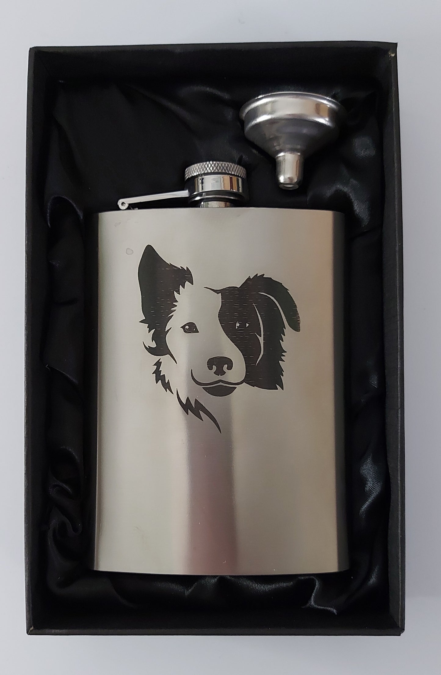 Stainless Steel Laser Engraved 8oz Hip Flask