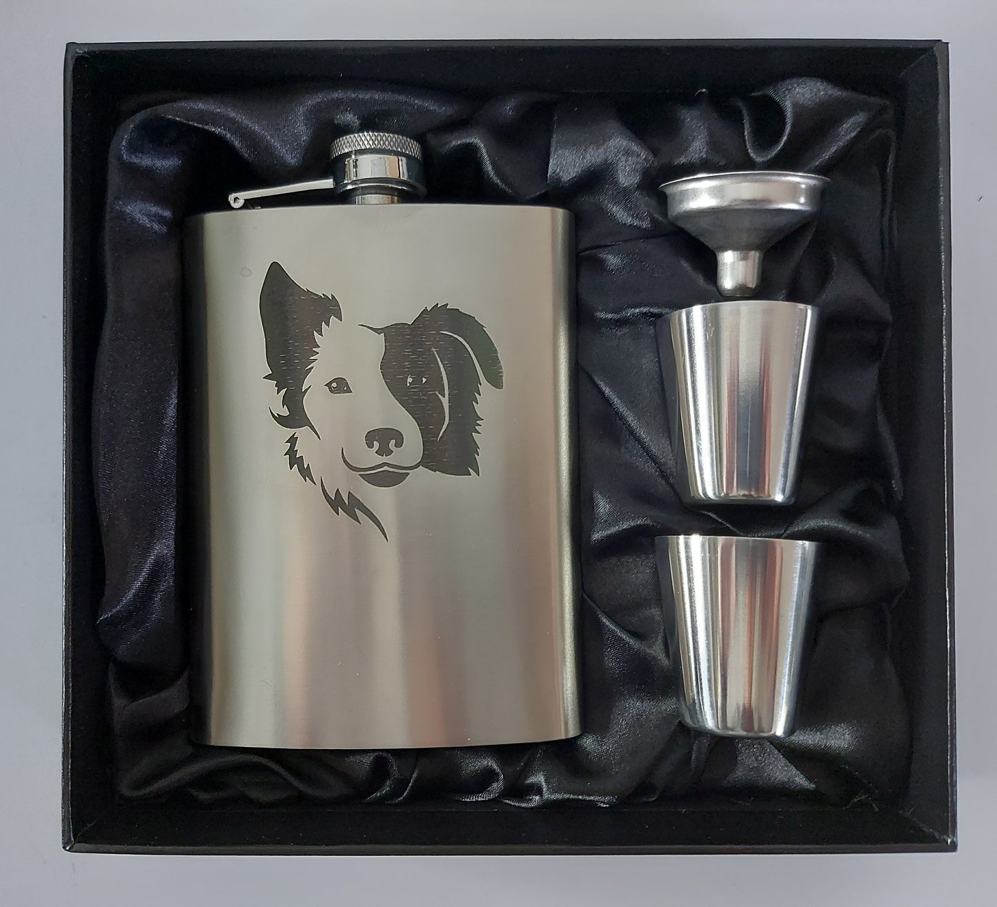 Stainless Steel Laser Engraved 8oz Hip Flask