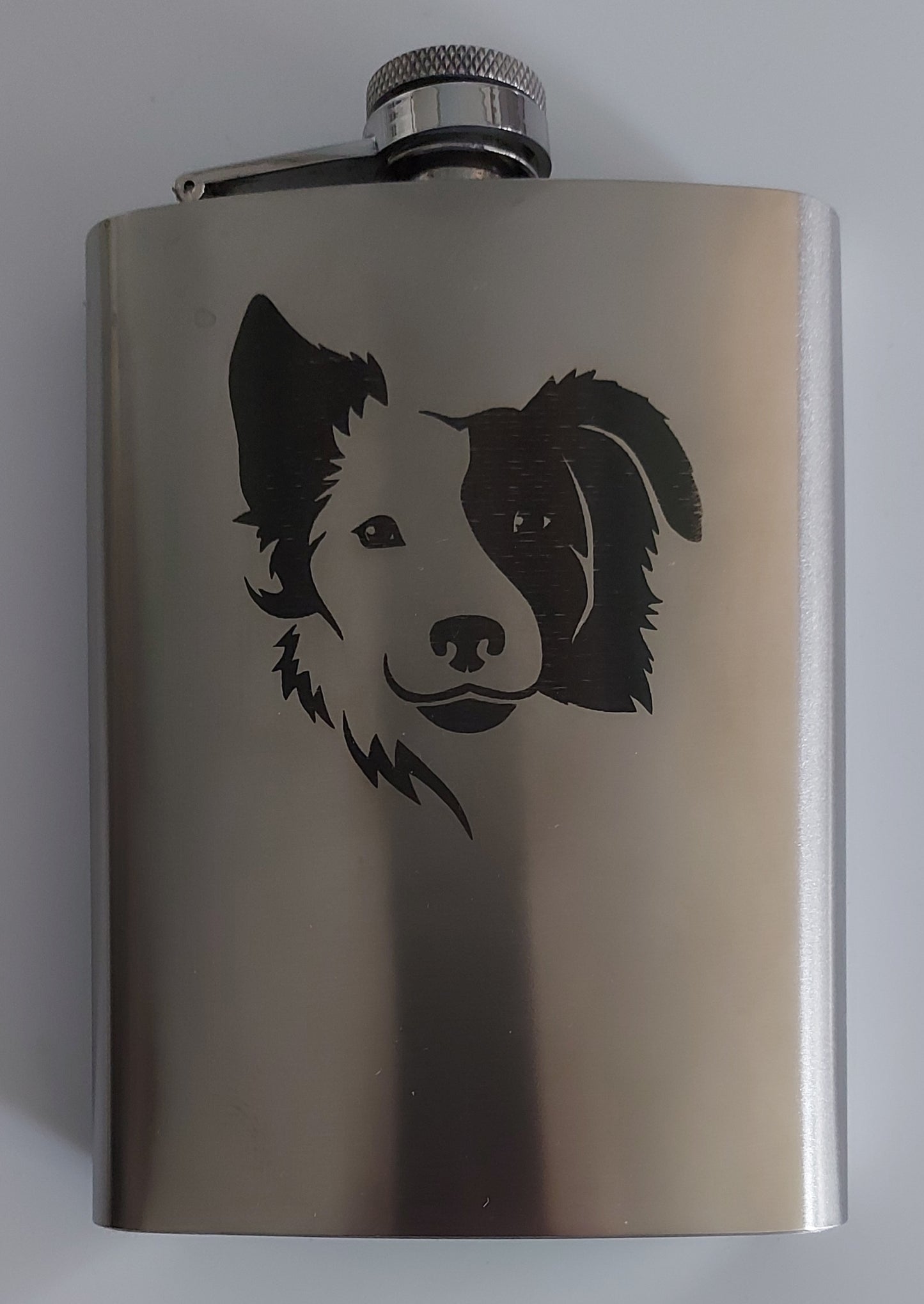 Stainless Steel Laser Engraved 8oz Hip Flask