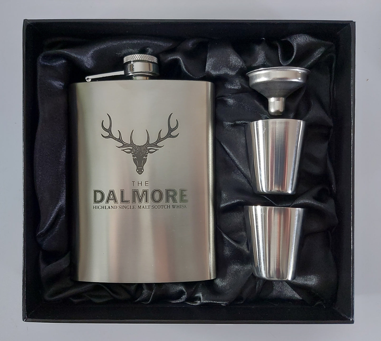 Stainless Steel Laser Engraved 8oz Hip Flask