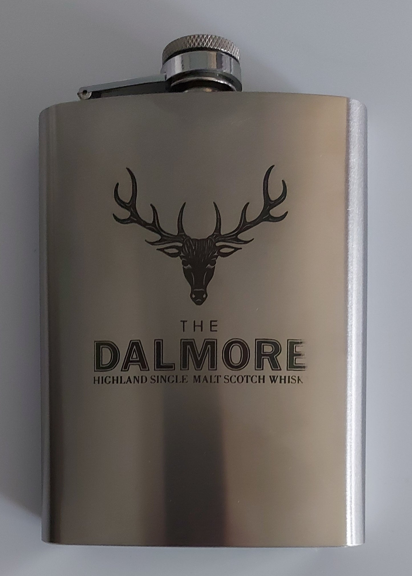 Stainless Steel Laser Engraved 8oz Hip Flask