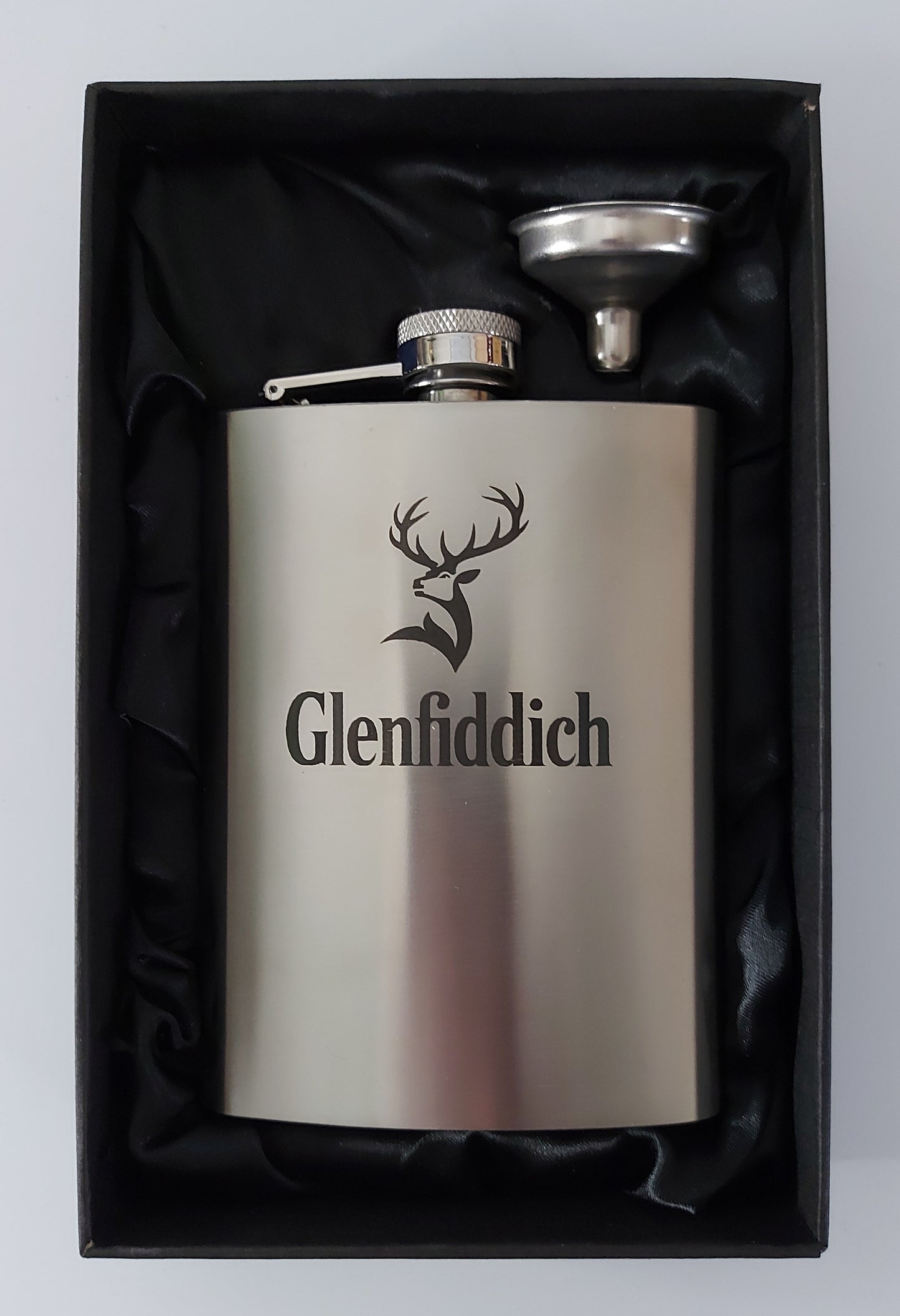 Stainless Steel Laser Engraved 8oz Hip Flask