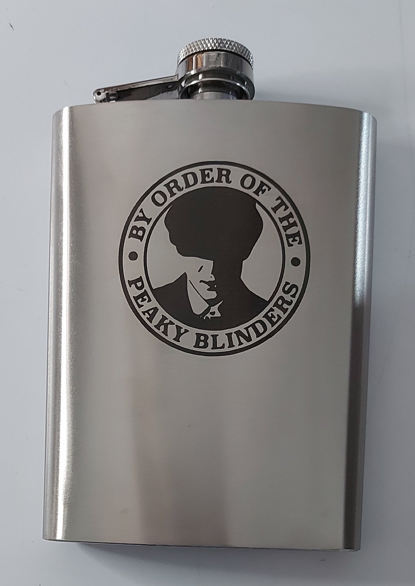 Stainless Steel Laser Engraved 8oz Hip Flask