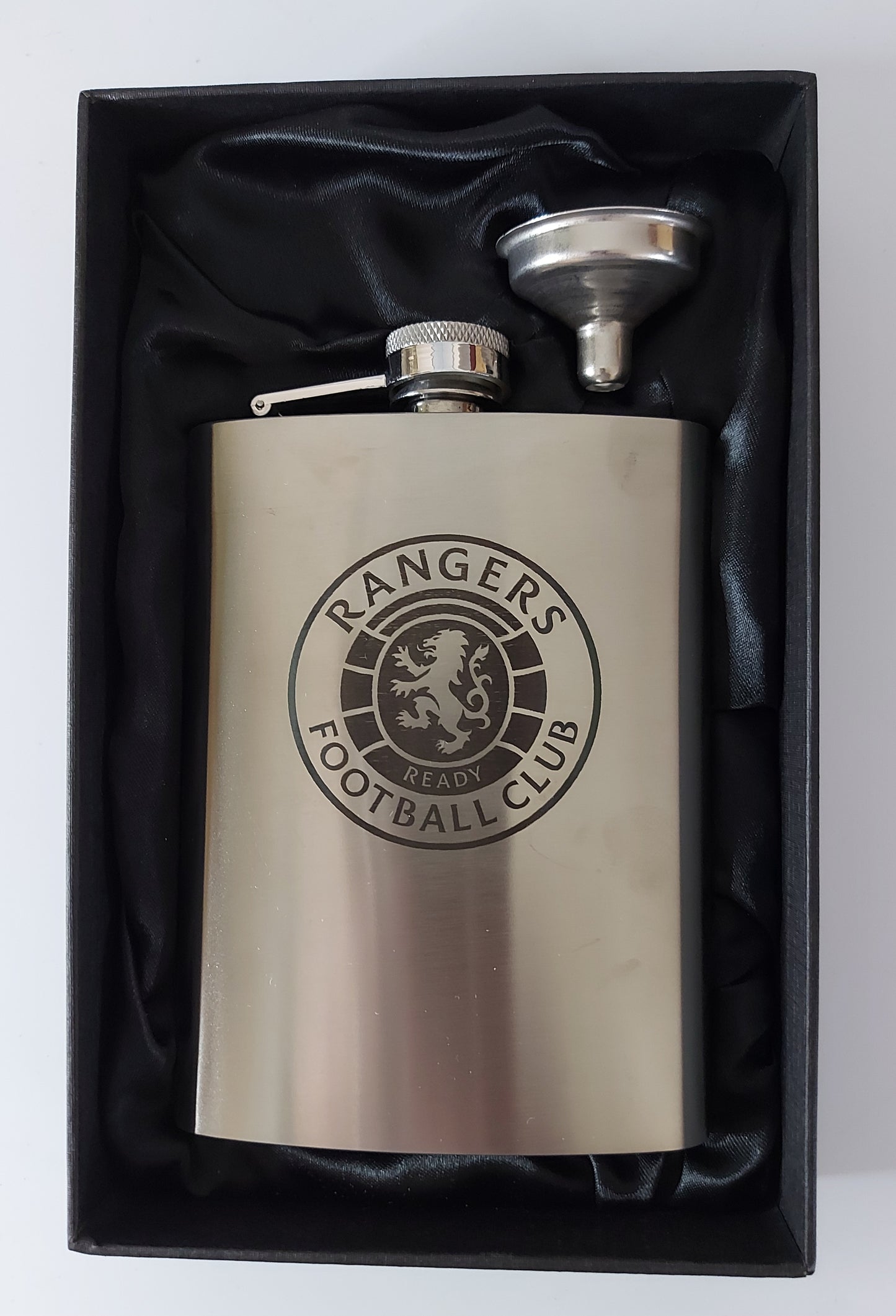 Stainless Steel Laser Engraved 8oz Hip Flask