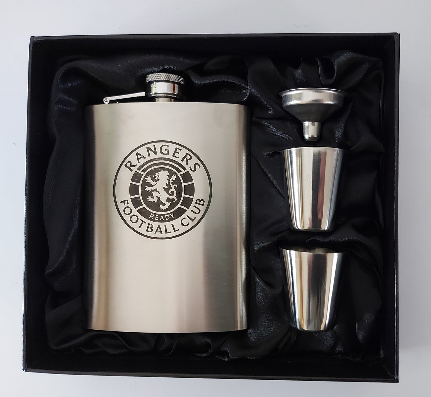 Stainless Steel Laser Engraved 8oz Hip Flask