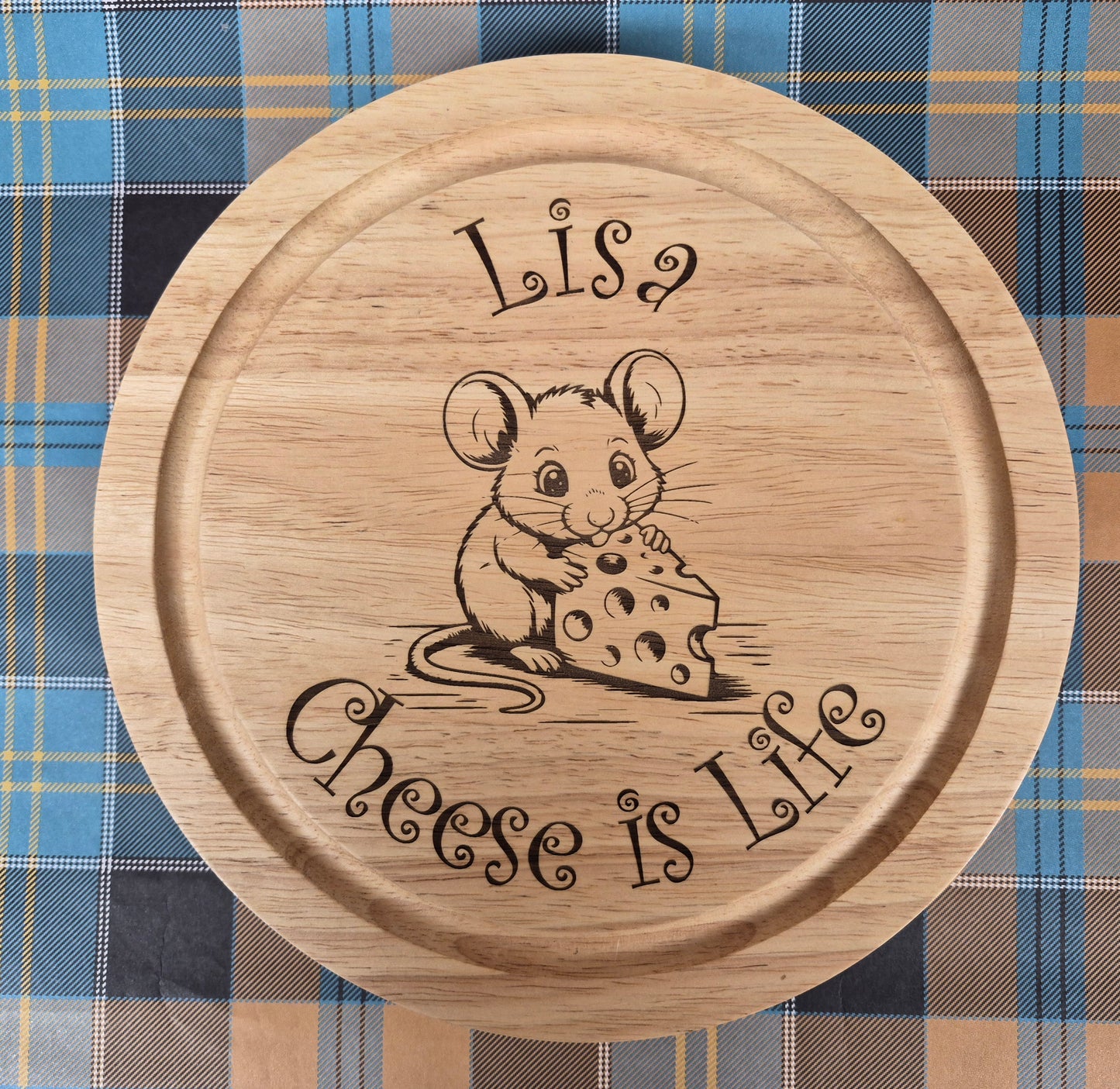Cheese Board with Knives – Laser Engraved Design