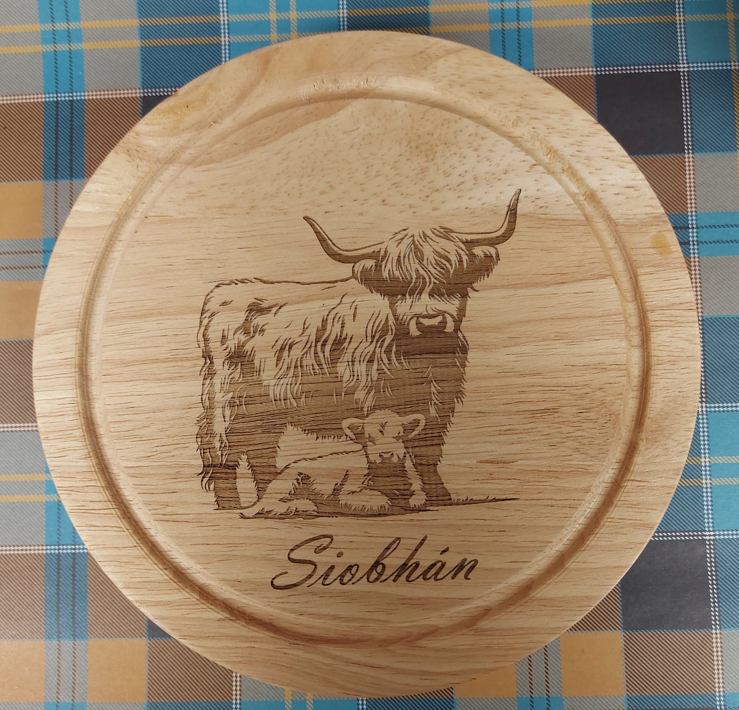 Cheese Board with Knives – Laser Engraved Design
