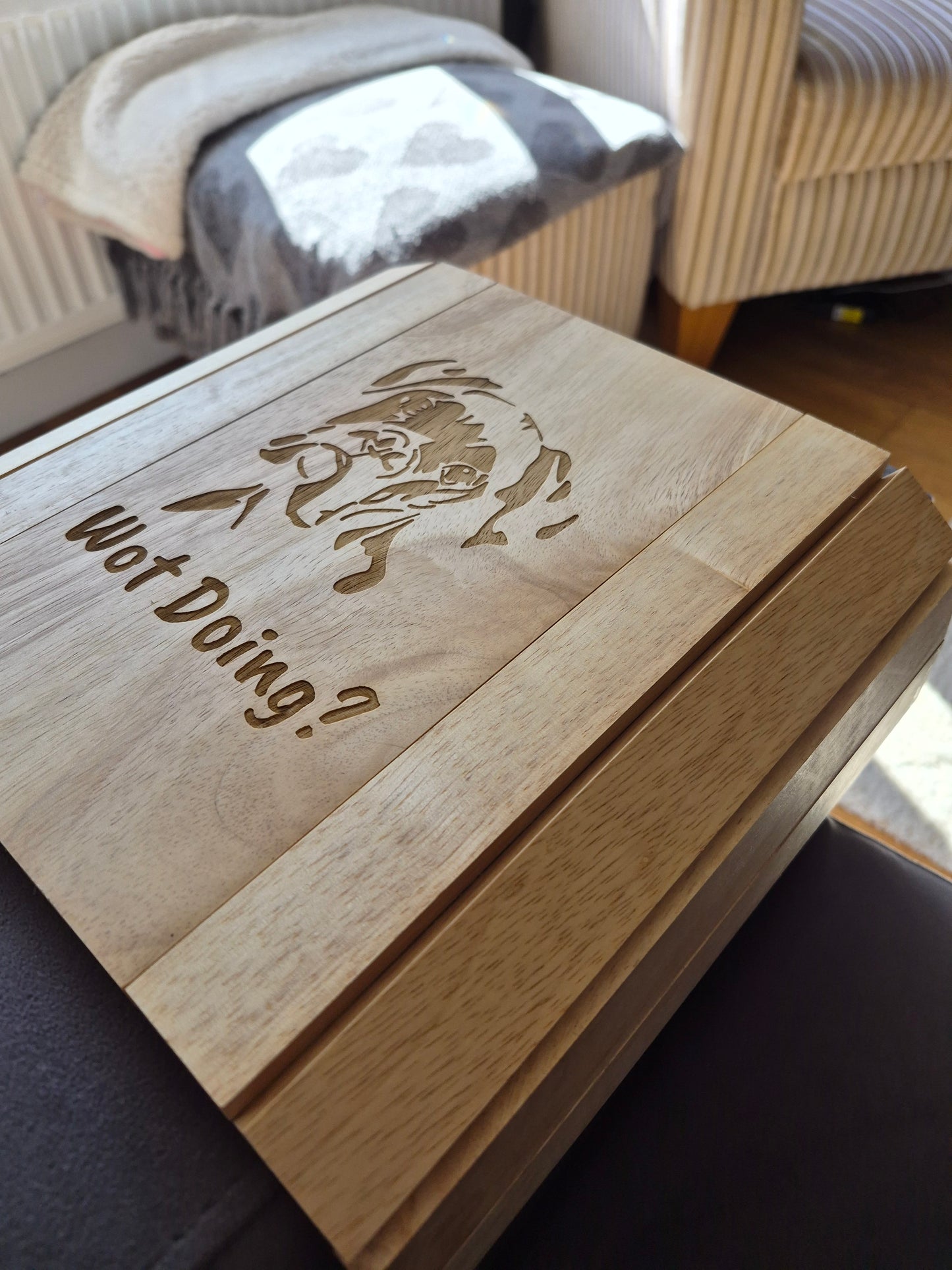 Fantastic Laser Engraved Sofa Arm Trays!
