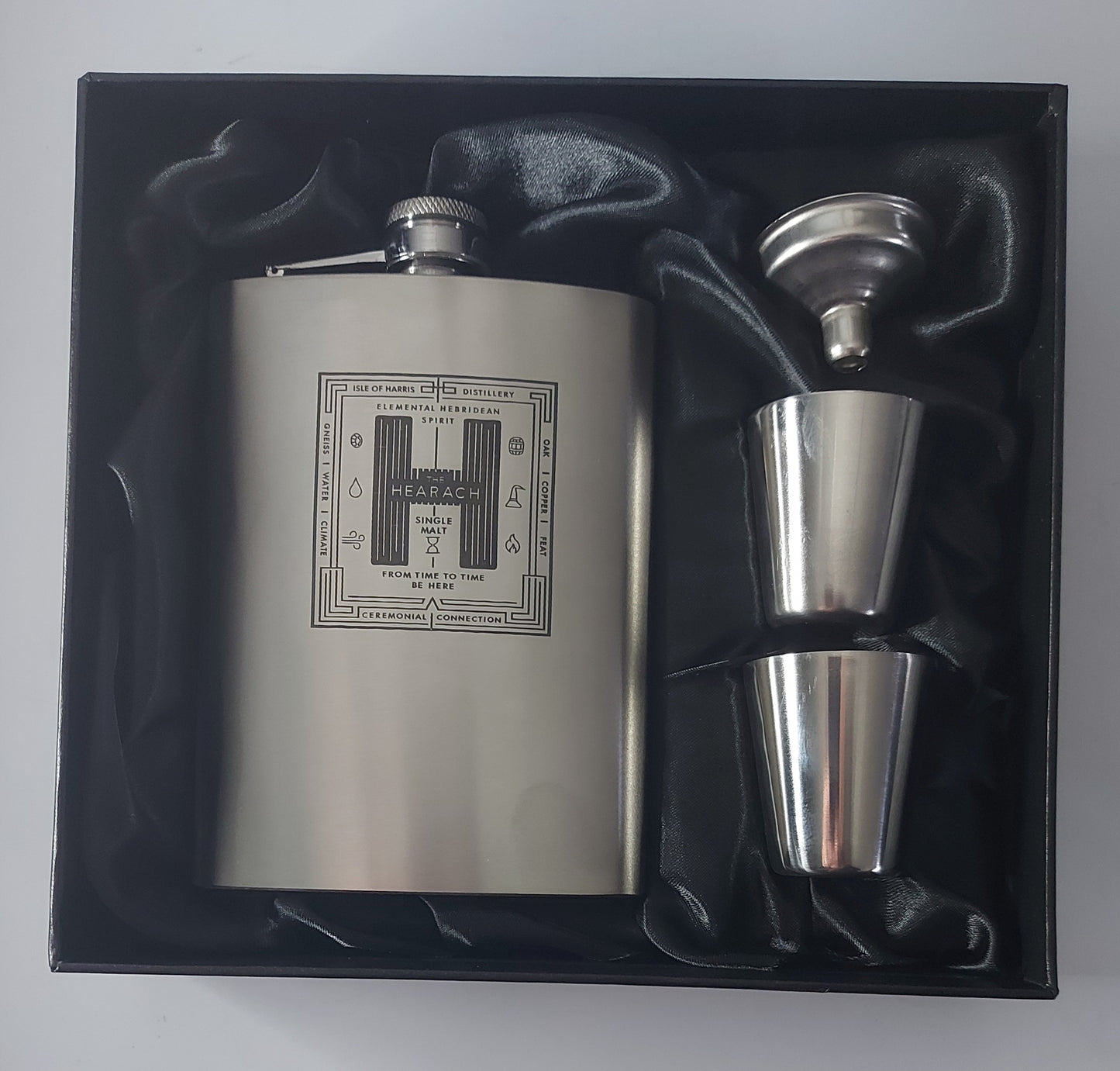 Stainless Steel Laser Engraved 8oz Hip Flask