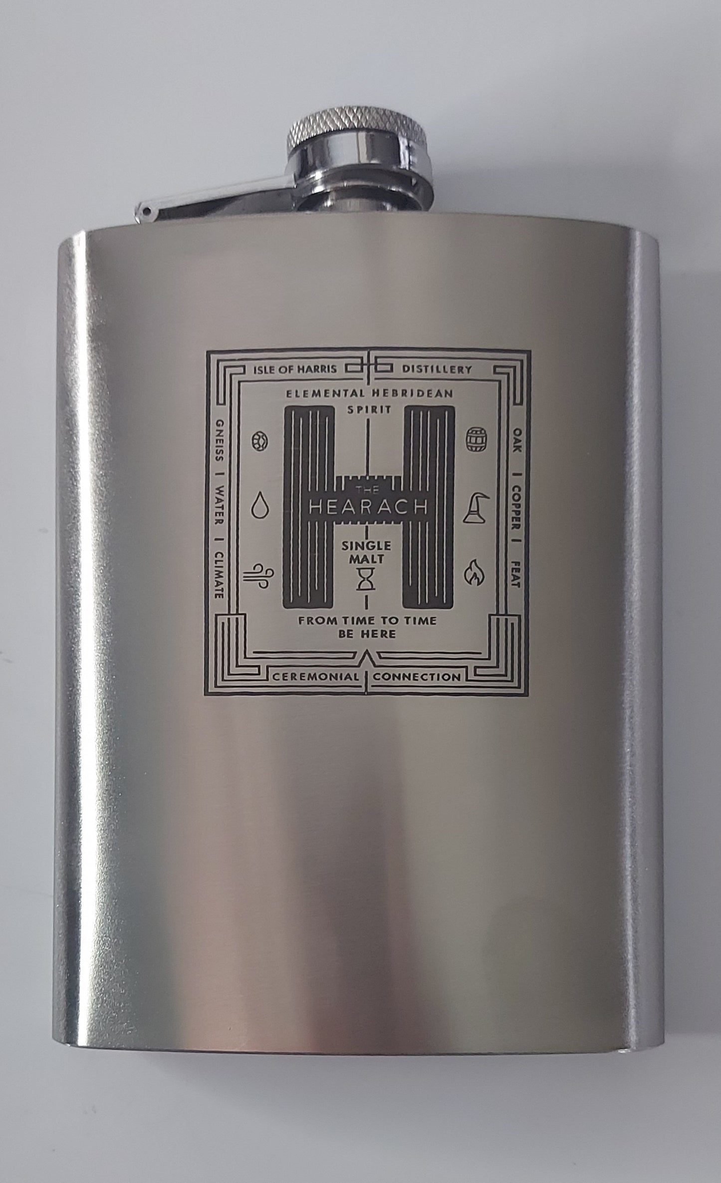 Stainless Steel Laser Engraved 8oz Hip Flask