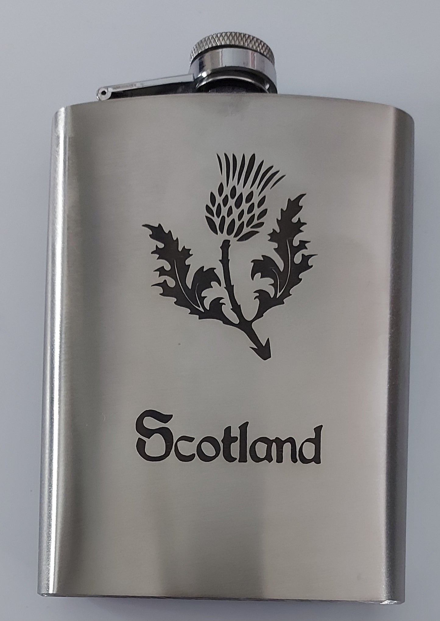 Stainless Steel Laser Engraved 8oz Hip Flask