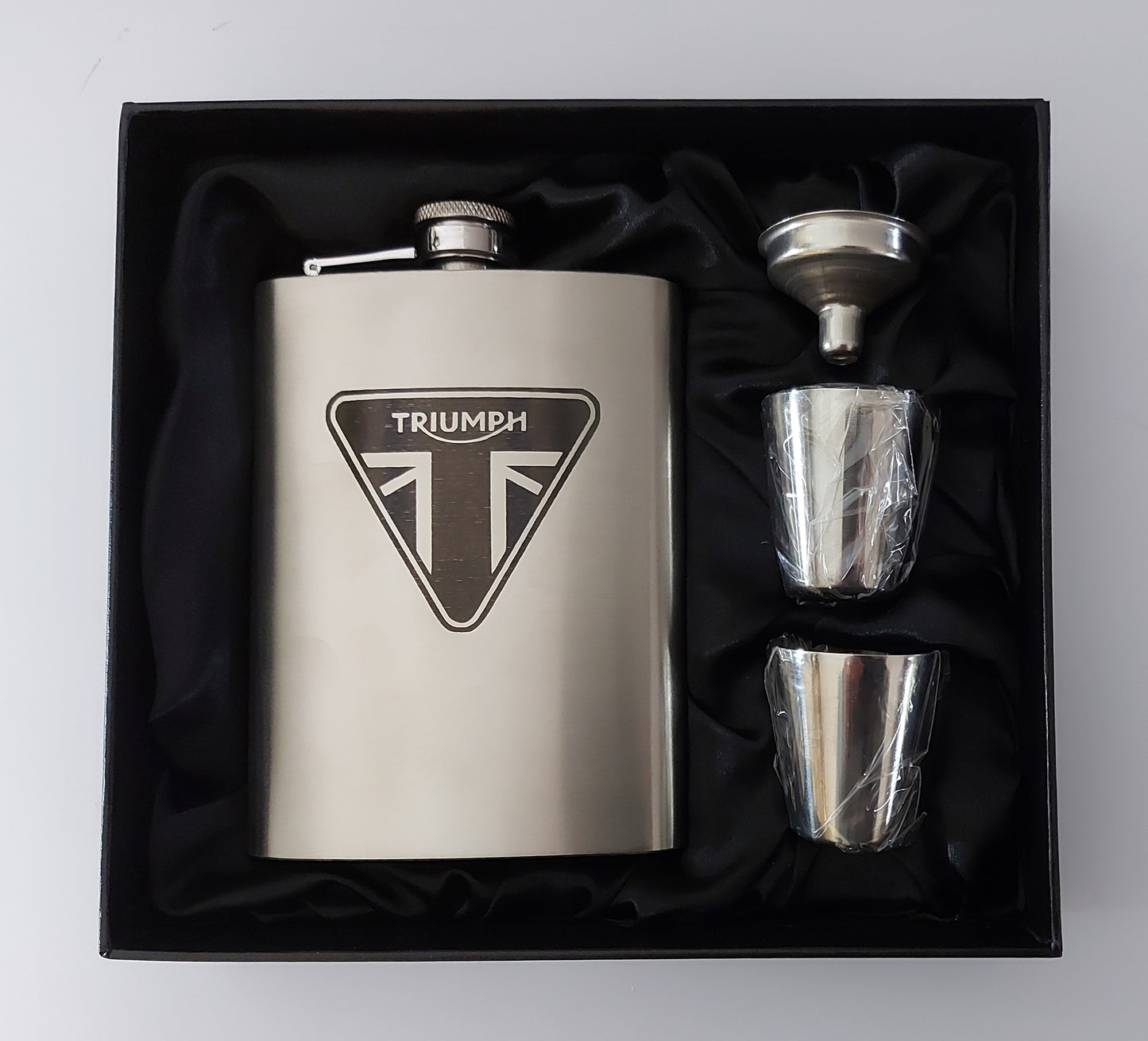 Stainless Steel Laser Engraved 8oz Hip Flask