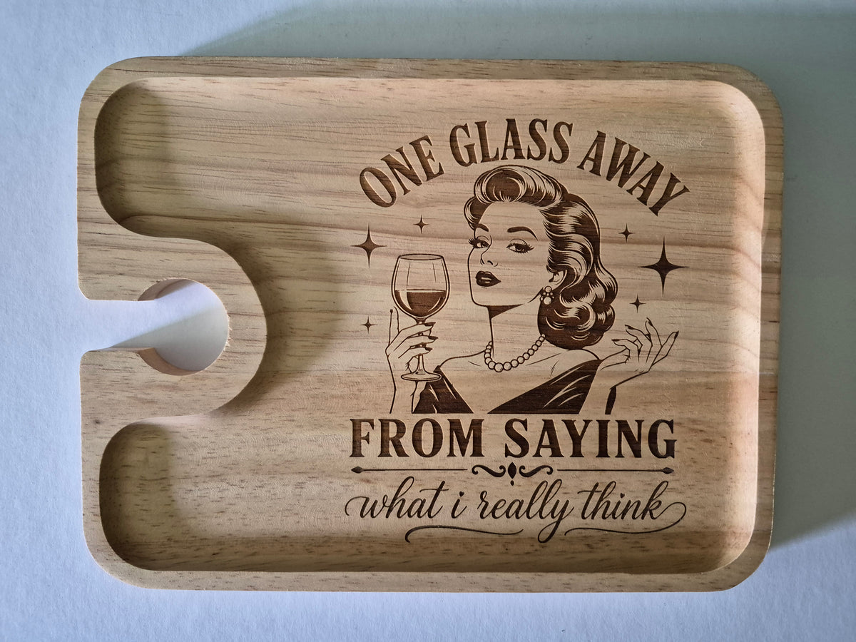 Laser Engraved Wine And Nibbles Board